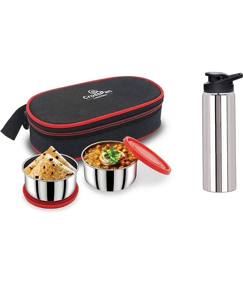 CrossPan FRESHMEAL LUNCH BOX/TIFFIN BOX Stainless Steel Lunch Box 2 - Container ( Pack of 1 )