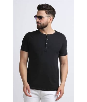 Leotude Pack of 1 Cotton Blend Regular Fit Men's T-Shirt ( Black )