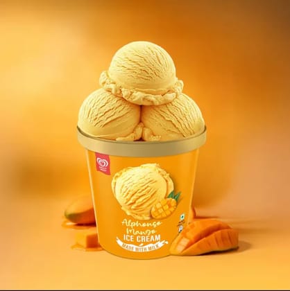 Kwality Wall's Alphonso Mango Ice Cream Tub 700ml