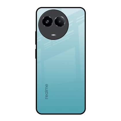 Arctic Blue Glass Case For Realme 11x 5G