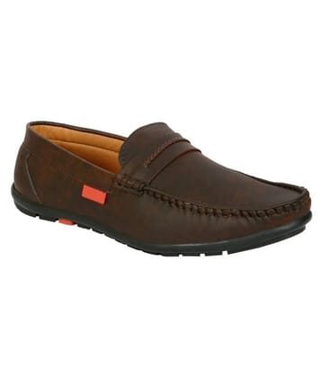 SHOES KINGDOM Brown Loafers - 8