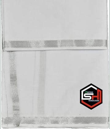 Shyam Handloom Cotton Men's Dhoti White ( Pack of 1 )