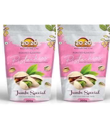 20-20 Dry Fruits Pistachio Nut (Pista) 250 Grams Each Pack of 2
