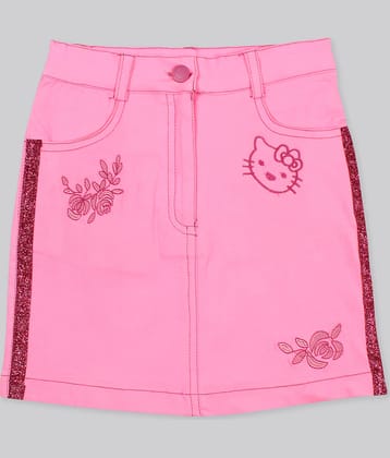 Cutecumber Pack of 1 Girls Polyester A-Line Skirt ( Pink )