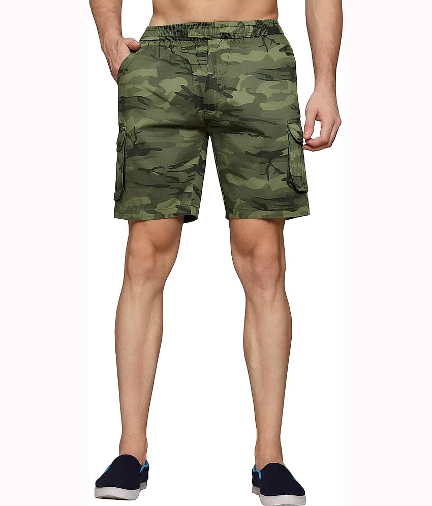Reoutlook Green Cotton Blend Men's Cargos ( Pack of 1 )