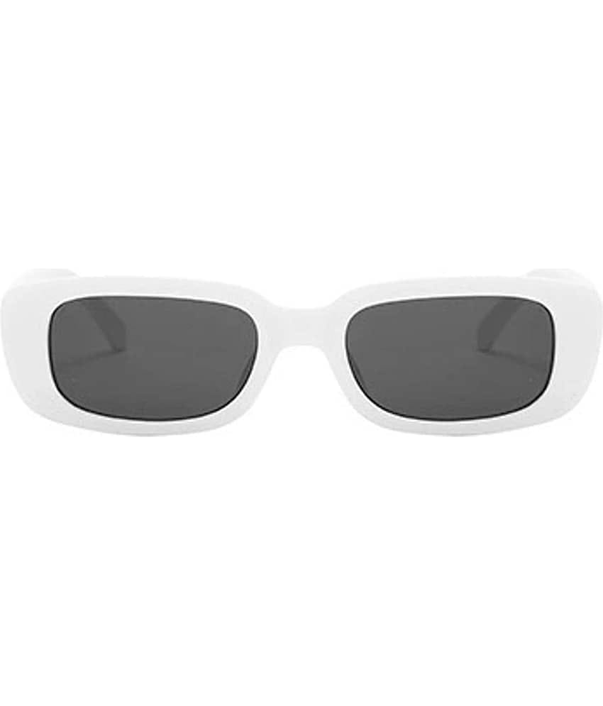 Kanny Devis - White Rectangular Sunglasses ( Pack of 1 )