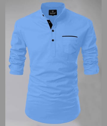 Nofilter Yellow Cotton Blend Men's Regular Kurta ( Pack of 1 )