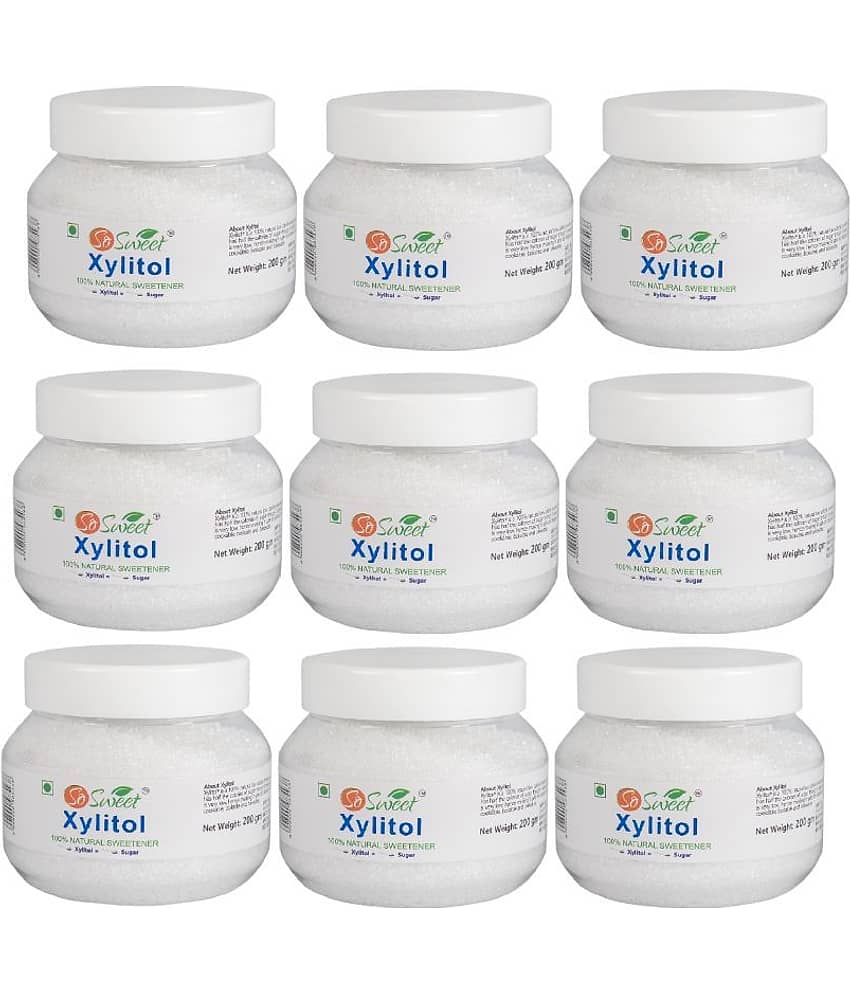 So Sweet Xylitol 100% Natural Sweetener 1800gm -Sugarfree (PO9) (200gm Each)