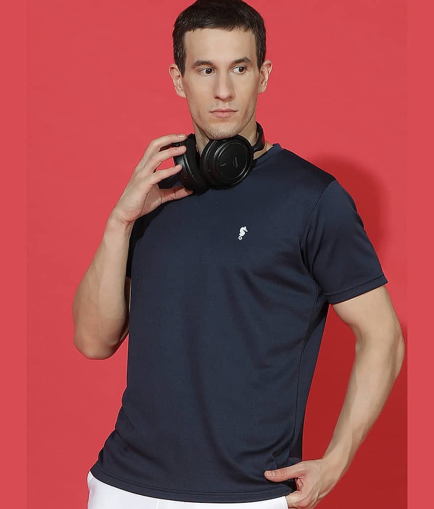 EPPE Navy Polyester Slim Fit Men's Sports T-Shirt ( Pack of 1 )