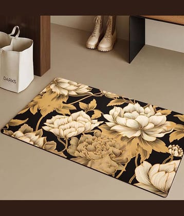 mahek accessories Set of 1 Anti-skid Rubber Door Mat ( 40 X 60 cm ) Black