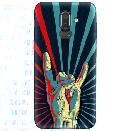 Hand in Rock Samsung J8 Premium Embossed Mobile cover