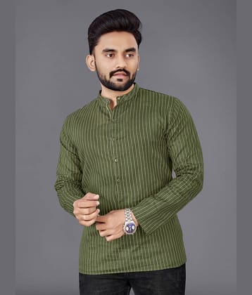 allan peter Green Cotton Men's Regular Kurta ( Pack of 1 )