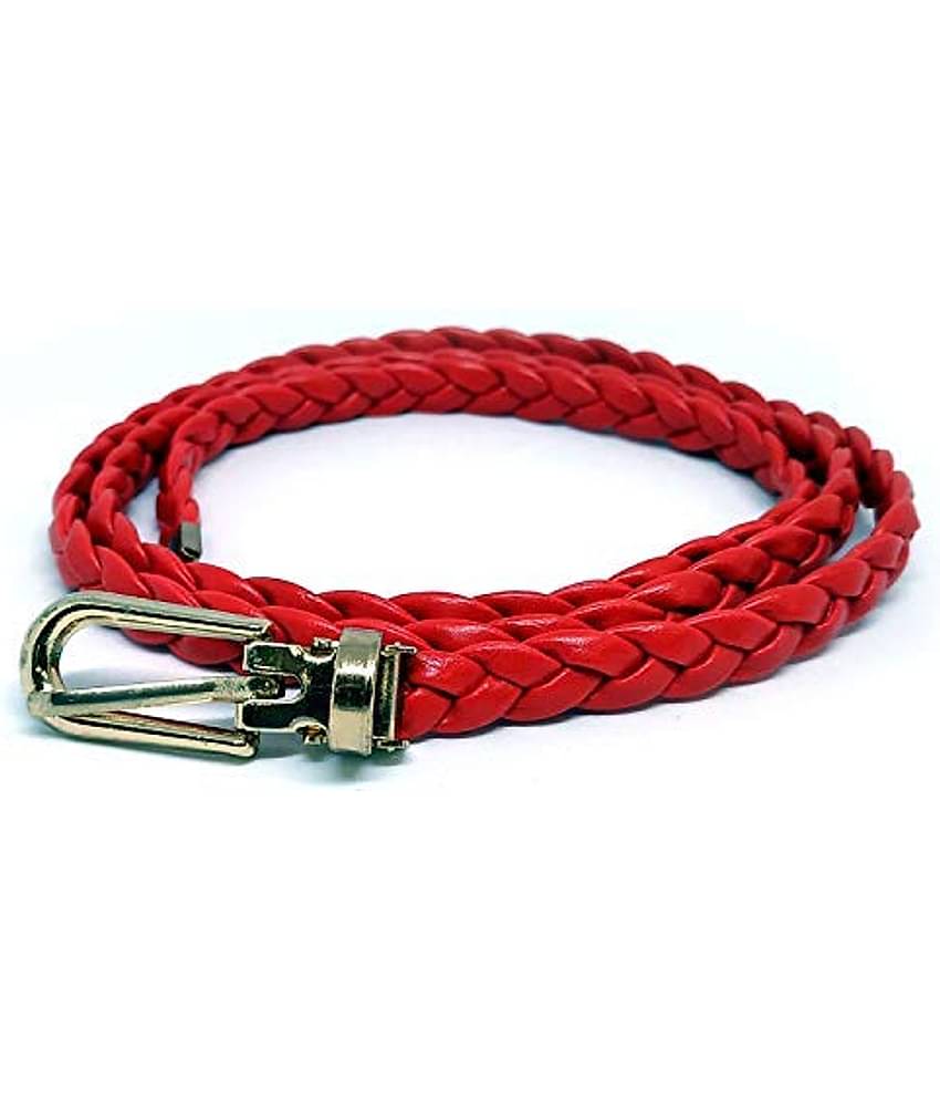 Liv Red Leather Casual Belt