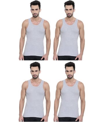 Dixcy Grey Sleeveless Vests Pack of 4