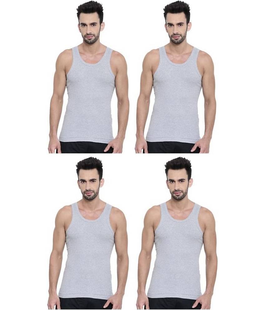 Dixcy Grey Sleeveless Vests Pack of 4