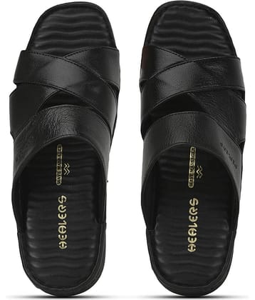 Liberty - Black Men's Leather Slipper