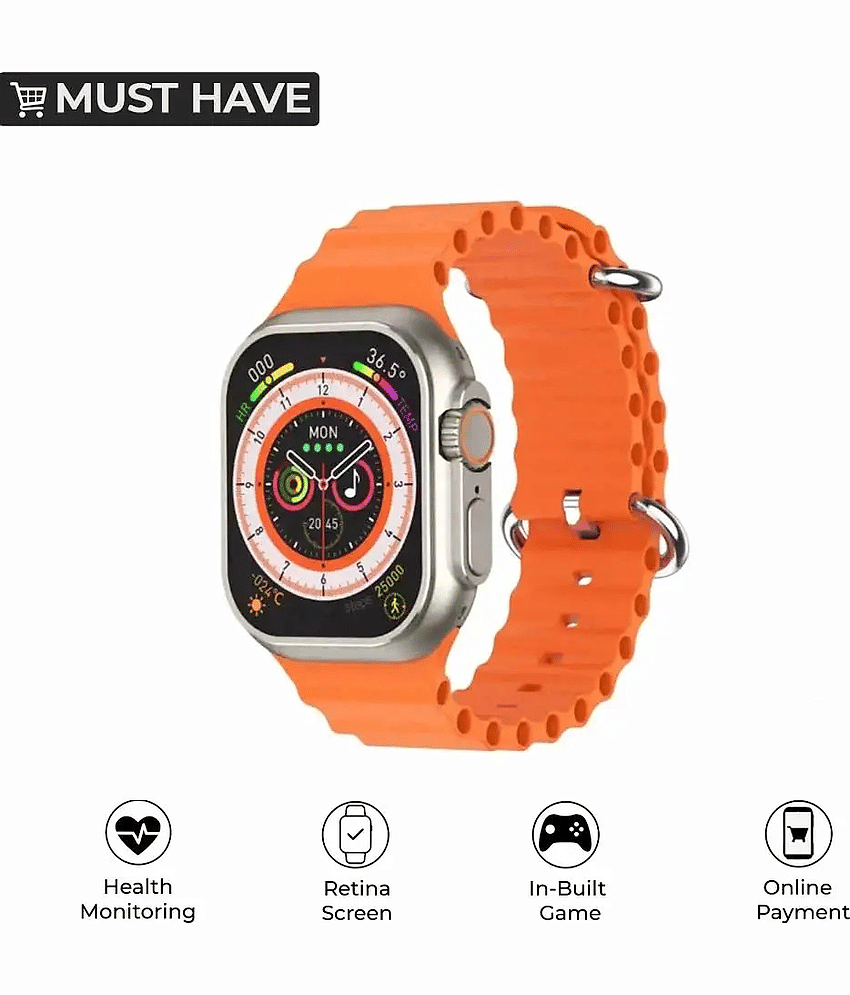 cadnut LCD BT Calling Smart Watch with Strap Upto 5-10 days Backup ( Black )