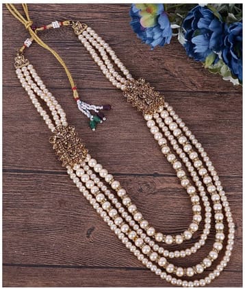 Pearl beads Dulha groom sherwani Necklace/Moti Mala for Men for wedding | Exquisite Groom Mala | Perfect for Grooms