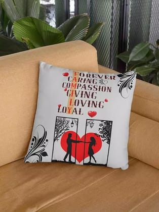 Arni Arts Forever Loyal Caring Cushion Cover 16x16 Inch