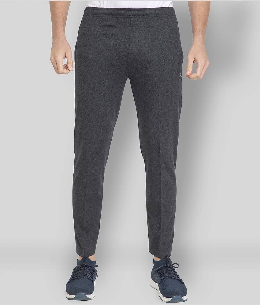 Zeffit - Charcoal Cotton Blend Men's Sports Trackpants ( Pack of 1 )