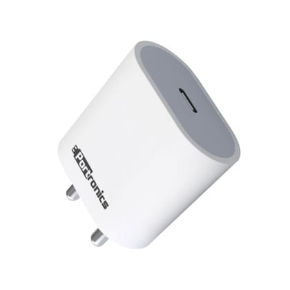 Portronics Adapto 20 Type C 20w Charger White
