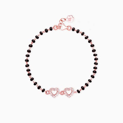 Rose Gold Lucky Hearts Kids Nazariya Bracelet (3-5 yrs)