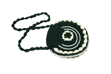 SARAS Aajeevika, Handwoven | woolen Sling Bag | SHG Product | Himachal Pradesh | Stylish & Durable | Daily Use & Travel | Green & Beige