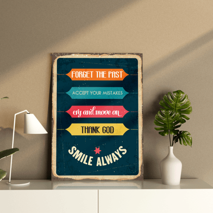 5 Daily Motivation Quote Vintage Wood Print Wall Art-9 x 12 Inches / Pinewood Thickness: 6mm