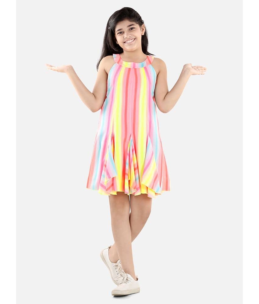 StyleStone Polyester A-line For Girls ( Pack of 1 , Multi )