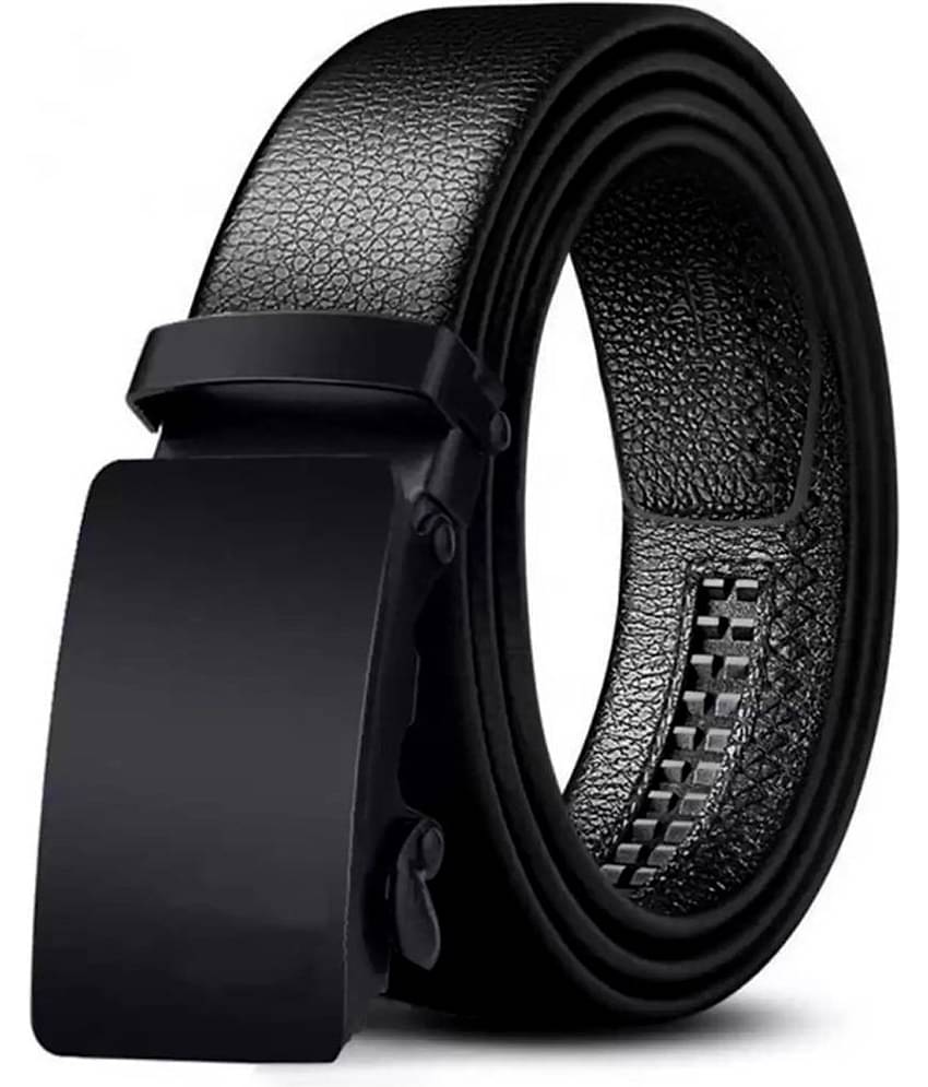 SILKSHOPPING - Black Faux Leather Men's Casual Belt ( Pack of 1 )