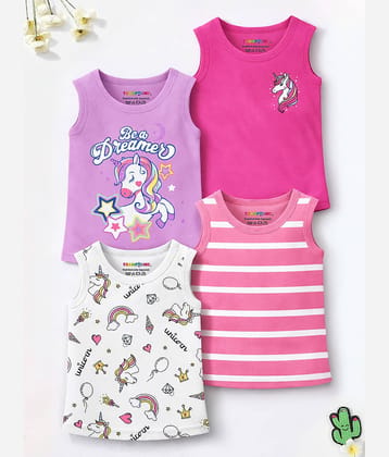 Trampoline Pack of 4 Girls Cotton Blend T-Shirt ( Multi )