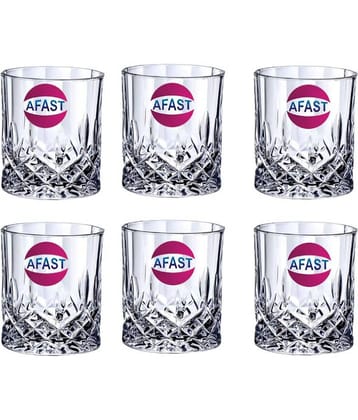 Afast Whisky  Glasses Set,  200 ML - (Pack Of 6)