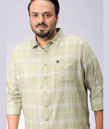 HARDSODA Cotton Blend Regular Fit Checks Full Sleeves Men's Casual Shirt - White ( Pack of 1 )