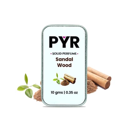 PYR Sandalwood Solid Perfume for Men & Women Natural, Long-Lasting, Alcohol-Free,10GM PYR Sandalwood Solid Perfume for Men & Women Natural, Long-Lasting, Alcohol-Free,10GM