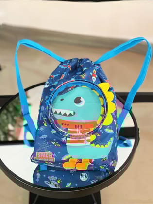Cartoon Theme Swimming Bag with Wet & Dry Clothes Separation for Kids-Dino