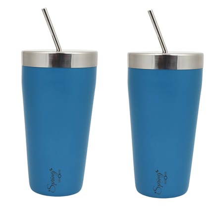Steel Tumbler X 02 Pcs (Random Color Supply As Per Availability)