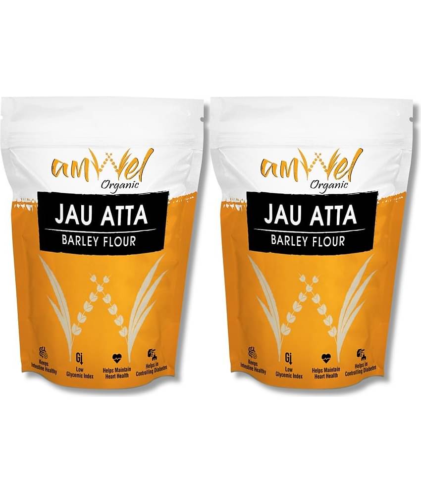 Amwel Jau Atta | Barley Flour | Diabetic friendly Low GI  900 gm Pack of 2