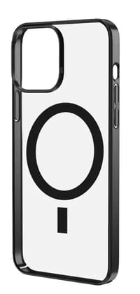 Valente Polycarbonate MagSafe-Compatible Electroplate Case for iPhone 15 Pro Max-Black
