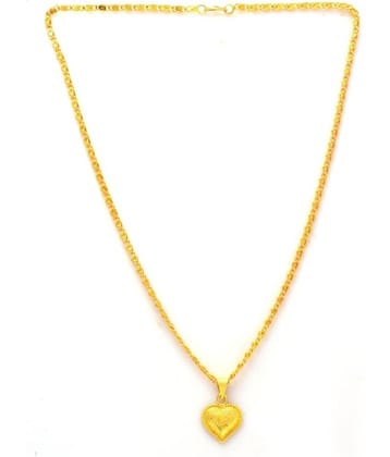 Jewar Mandi New Design Gold Plated Locket/Pendant with Link Chain Daily use for Men, Women & Girls, Boys