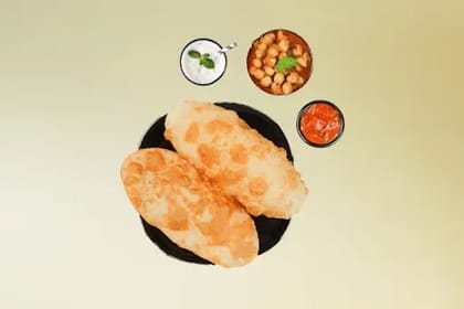 Chole Bhature & Sweet Lassi