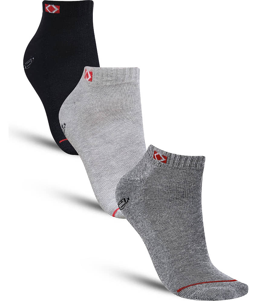 Dollar - Cotton Men's Self Design Multicolor Ankle Length Socks ( Pack of 3 )