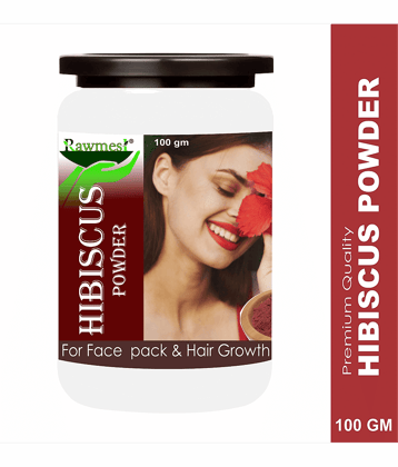 Rawmest Hibiscus For Face Pack & Hair Growth Powder 100 Gm Pack of 1