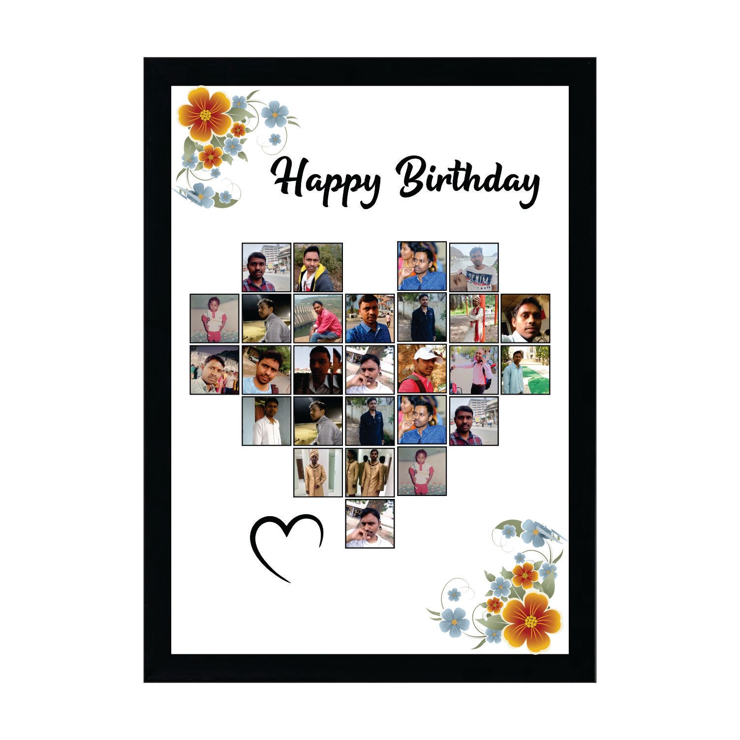 Personalised Calendar Collage Photo FrameSizeA5(5X7Inch)