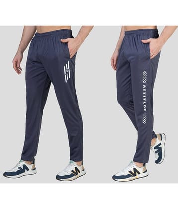 Zeffit - Grey Lycra Men's Trackpants ( Pack of 2 )