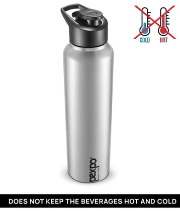 PEXPO 1000 ml Stainless Steel Sports and Fridge Water Bottle (Set of 1, Silver, Chromo)