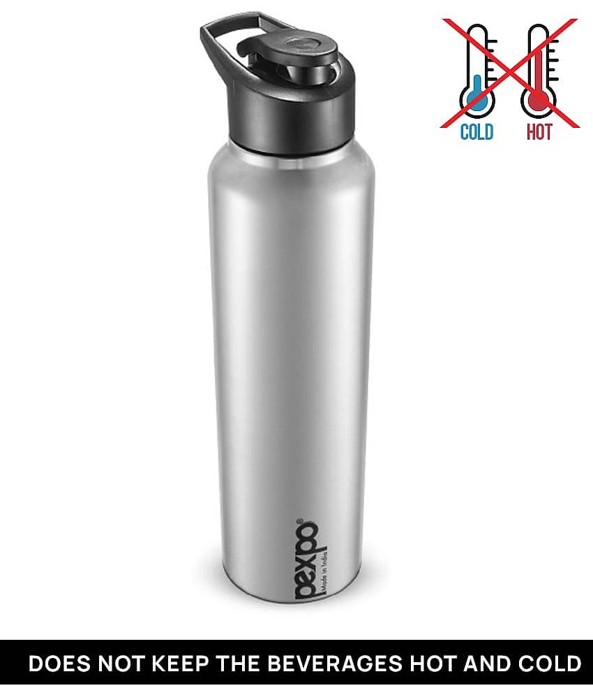 PEXPO 1000 ml Stainless Steel Sports and Fridge Water Bottle (Set of 1, Silver, Chromo)