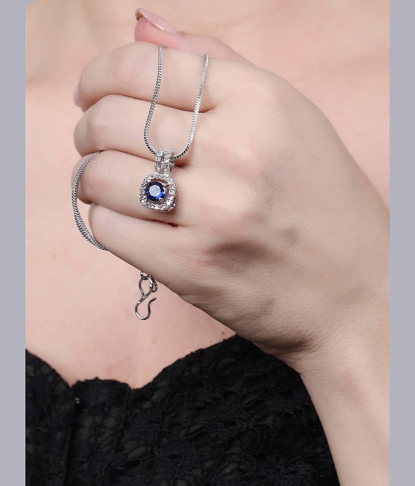 Sunhari Jewels Blue Pendant set ( Pack of 1 )