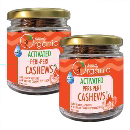 Activated Peri Peri - Cashews (100% Natural & Fresh, Long Soaked & Air Dried to Crunchy Perfection) - 100g (Pack of 2) Activated Peri Peri - Cashews (100% Natural & Fresh, Long Soaked & Air Dried to Crunchy Perfection) - 100g (Pack of 2)
