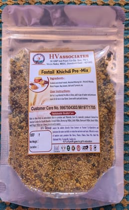 Hv Associates Foxtail Khichdi Pre-Mix (200G) | Healthy & Nutritious Instant Meal | Made With Foxtail Millet & Moong Dal | Ready To Cook
