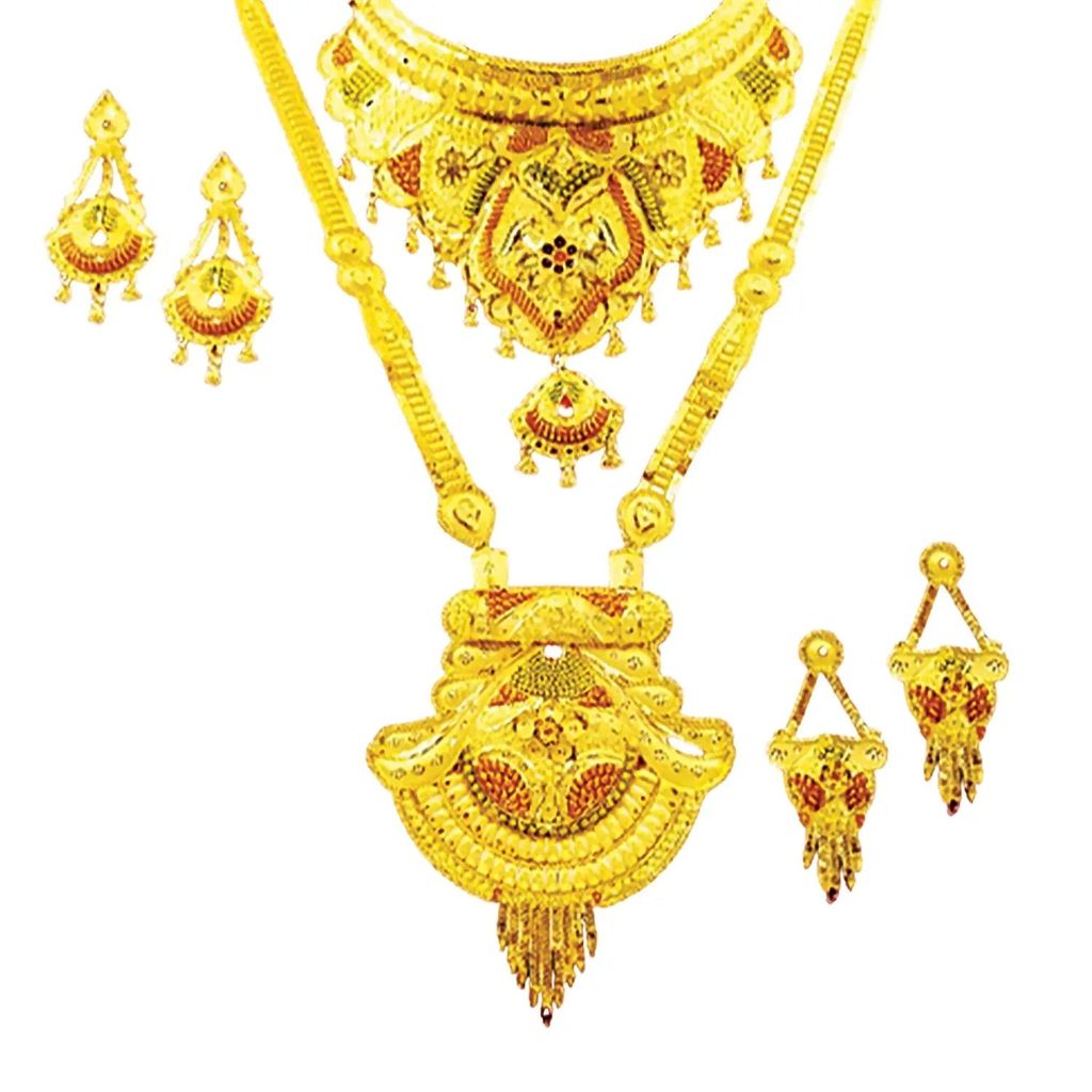 Exquisite 2 Gram Gold Combo Necklace Set – Traditional & Stylish